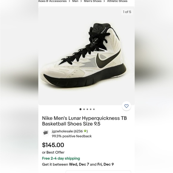 Nike Lunar Hyperquickness Sneakers Men’s 11.5 High Top - Picture 9 of 11